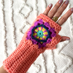 Peach Gloves by Limoncello Design & Handmade