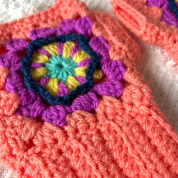 Peach Gloves by Limoncello Design & Handmade