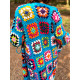 Sweater Long Patchwork Turquoise by Limoncello Design & Handmade Sweater Long Patchwork Turquoise by Limoncello Design & Handmade