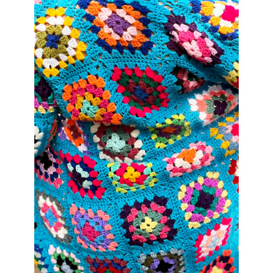 Sweater Long Patchwork Turquoise by Limoncello Design & Handmade Sweater Long Patchwork Turquoise by Limoncello Design & Handmade