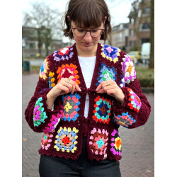 Sweater Patchwork Burgundy by Limoncello Design & Handmade