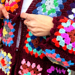 Sweater Patchwork Burgundy by Limoncello Design & Handmade