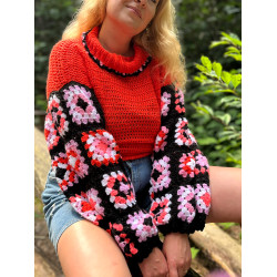 Sweater Red Poppy by Limoncello Design & Handmade