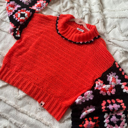 Sweater Red Poppy by Limoncello Design & Handmade