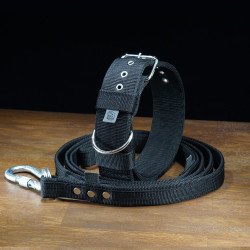 Set: New very strong collar and leash from Woof Craft