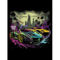 Black hoodie  "Color Flow Gotham City"  Wroom Shop