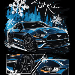Black hoodie "Ice Rider" Wroom Shop