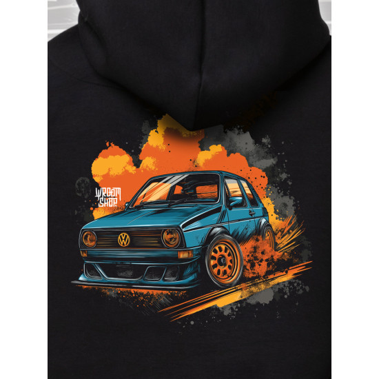 Black hoodie "Orange Power VW" Wroom Shop Black hoodie "Orange Power VW" Wroom Shop