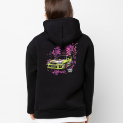 Black hoodie "Sakura Subaru Style" Wroom Shop