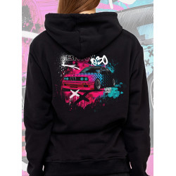Black hoodie "BMW e30"  Wroom Shop