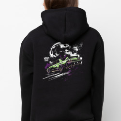 Black hoodie "Full Moon Nissan Style" Wroom Shop