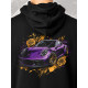 Black hoodie "Purple Ferrari Style" Wroom Shop Black hoodie "Purple Ferrari Style" Wroom Shop