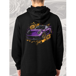 Black hoodie "Purple Ferrari Style" Wroom Shop