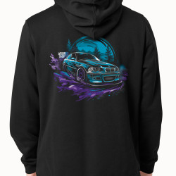 Black hoodie "Purple Forest Drift Style" Wroom Shop