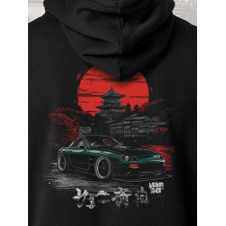 Black hoodie "Red Sun Mazda Style" Wroom Shop