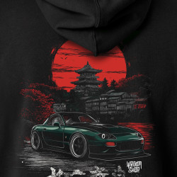 Black hoodie "Red Sun Mazda Style" Wroom Shop