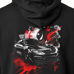 Black hoodie "Red Venom BMW Style" Wroom Shop