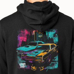 Black hoodie "Retro Downtown" Wroom Shop
