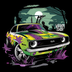 Black T-shirt with a unique "Toxic Walking Dead" graphic from Wroom Shop