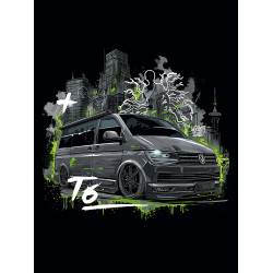 Black hoodie "VW Transporter T6"  Wroom Shop