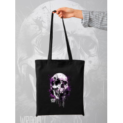 Black cotton bag with "Skull" print from Wroom Shop