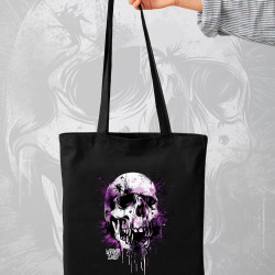 Black cotton bag with "Skull" print from Wroom Shop