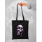 Black cotton bag with "Skull" print from Wroom Shop