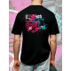 Black T-shirt with a unique "BMW e30" graphic from Wroom Shop