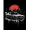 Black hoodie with unique "BMW Style Bridge" graphic from Wroom Shop