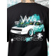 Black T-shirt with a unique "VW Corrado" graphic from Wroom Shop