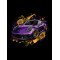 Black hoodie "Purple Ferrari Style" Wroom Shop