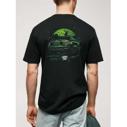 Black T-shirt with a unique "Toxic Night Ram Style" graphic from Wroom Shop